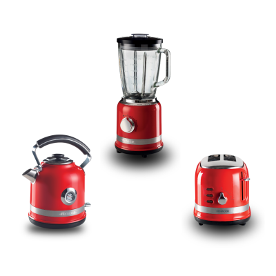 Ariete Moderna Kırmızı 3'lü Kahvaltı Seti (Su Isıtıcı Kettle + Smoothie Cam Blender + Ekmek Kızartma Makinesi Özel Set) KHSET01 - 2