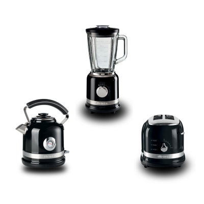 Ariete Moderna Kahvaltı Seti Su Isıtıcı Kettle + Smoothie Cam Blender + Ekmek Kızartma Makinesi Seti Siyah - 2