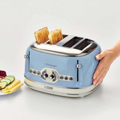 Ariete Vintage Ekmek Kızartma Makinesi 4 Dilim Mavi 0156/05 - 4