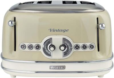 Ariete Vintage Ekmek Kızartma Makinesi 4 Dilim Bej 0156/03 - 2