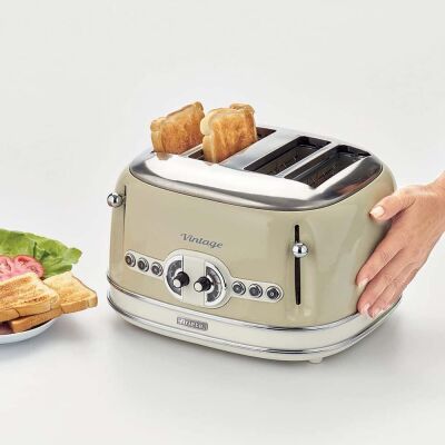 Ariete Vintage Ekmek Kızartma Makinesi 4 Dilim Bej 0156/03 - 4