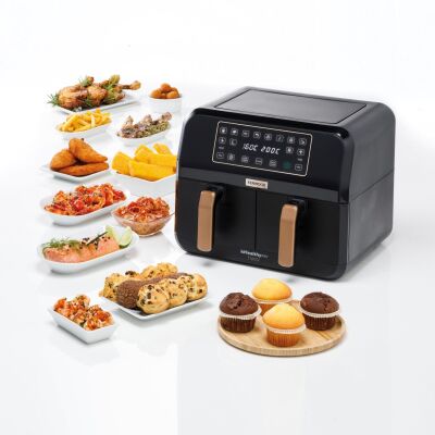 Kenwood Dual Air Fryer BK Copper HFP70.000BK - 1
