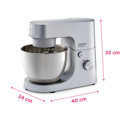 Kenwood Homebake Pro Mutfak Şefi Kıyma Aparatlı ThermoResist Cam Blender 1400 Watt 5 Lt Stand Mikser KHH01.220SI - 4
