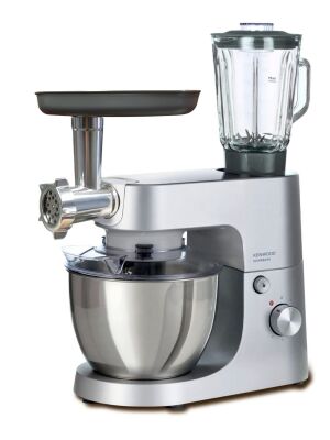 Kenwood Homebake Pro Mutfak Şefi Kıyma Aparatlı ThermoResist Cam Blender 1400 Watt 5 Lt Stand Mikser KHH01.220SI - 1
