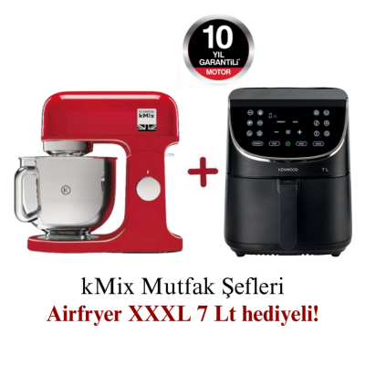 Kenwood kMix Mutfak Şefi 5 Lt KMX750AR + Airfryer XXXL 7 Lt Siyah HFP80.000BK Hediyeli - 1