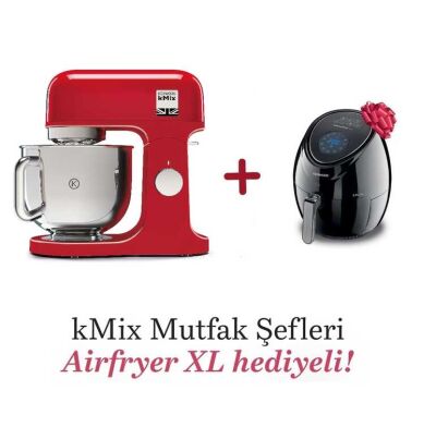 Kenwood kMix Mutfak Şefi 5 Lt 1000 Watt Kırmızı KMX750AR + HFP30.000BK Airfryer Hediyeli - 1