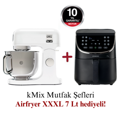 Kenwood kMix Mutfak Şefi 5 Lt KMX750AW + Airfryer XXXL 7 Lt Siyah HFP80.000BK Hediyeli - 1