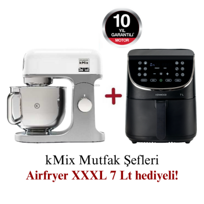 Kenwood kMix Mutfak Şefi 5 Lt KMX750WH + Airfryer XXXL 7 Lt Siyah HFP80.000BK Hediyeli - 1
