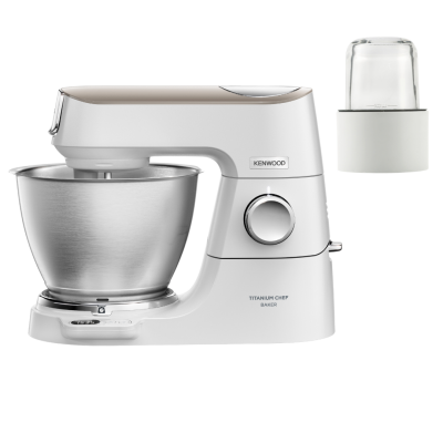 Kenwood Chef Baker Mutfak Şefi KVC65.001WH + Doğrama Öğütme Parçalama Aparatı AT320A Hediyeli - 1