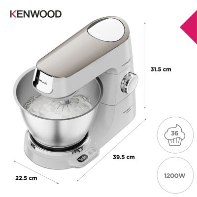Kenwood Chef Baker Mutfak Şefi KVC65.001WH + Doğrama Öğütme Parçalama Aparatı AT320A Hediyeli - 6