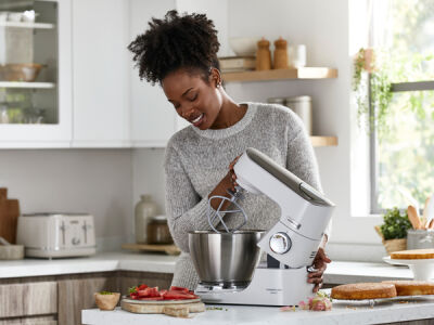 Kenwood Chef Baker Mutfak Şefi KVC65.001WH + Doğrama Öğütme Parçalama Aparatı AT320A Hediyeli - 8