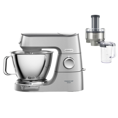 Kenwood Chef Baker Mutfak Şefi KVC85.004SI + Katı Meyve Sıkacağı Aparatı AT641 Hediyeli - 1